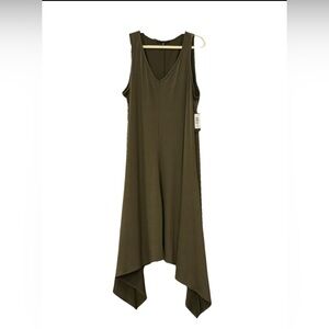 NWT Tiana B. Olive Green Shark Bite Swing Dress - Size XL